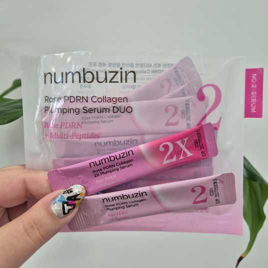 ست سرم حجم دهنده کلاژن pdrn رز Numbuzin