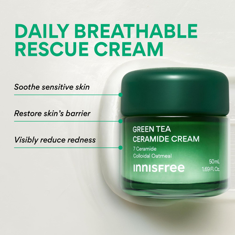 کرم چای سبز و سراماید Innisfree